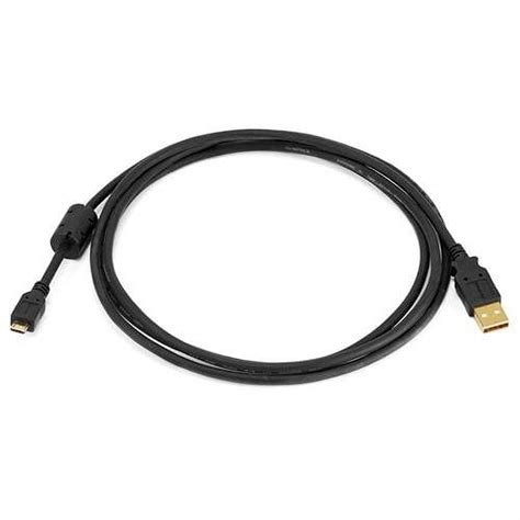 USB 2 0 MALE A To Micro B 5 PIN Gold Plated Cable 15FT Black Walmart