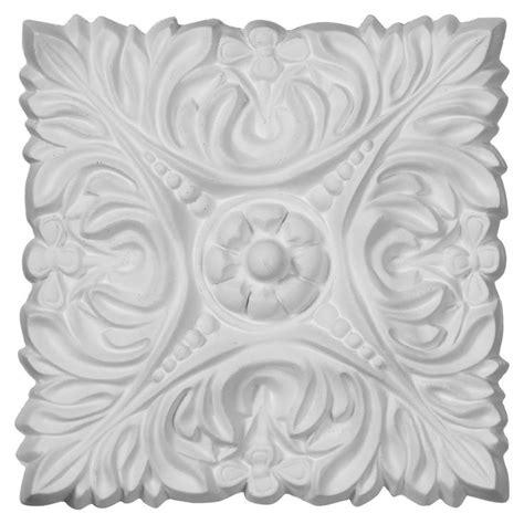 Acanthus Leaf With Beads Square Rosette 6 1 8 W X 6 1 8 H X 3 4 P 6 1 8 W X 3 4 P X 6 1 8 H