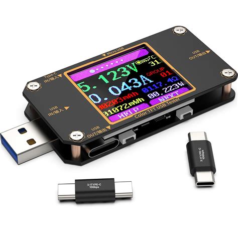 USB Tester Meter USB C Power Meter Current Meter 2 In 1 Digital