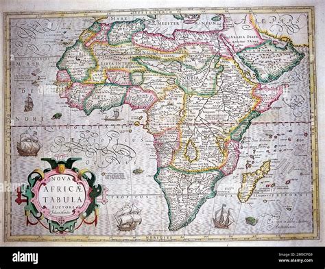 17th Century Map Of Africa Stock Photo Alamy