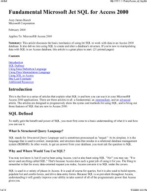 Fillable Online Austincc Fundamental Microsoft Jet Sql For Access