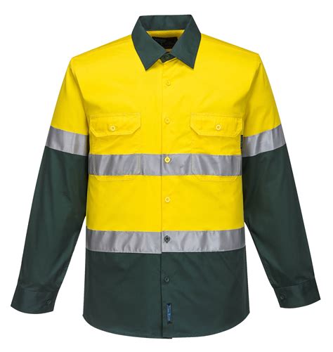 Northrock Safety Hi Vis Two Tone Lightweight Long Sleeve Shirt With Tape