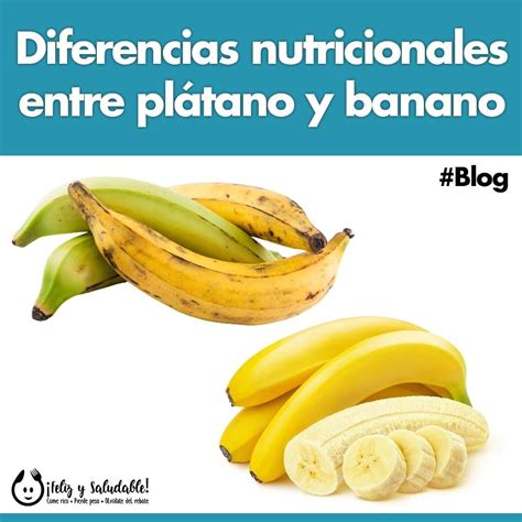 Diferencias Nutricionales Entre Pl Tano Y Banano Food Banana Fruit