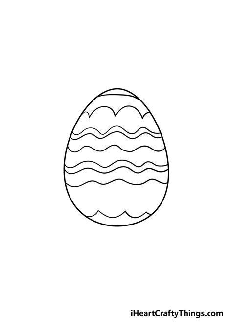 Easter Egg Drawing - How To Draw An Easter Egg Step By Step