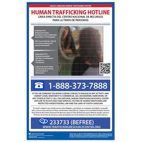 South Carolina Human Trafficking Poster