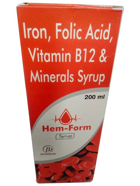 Iron Folic Acid Vitamin B And Mineral Syrup Ml At Rs Bottle