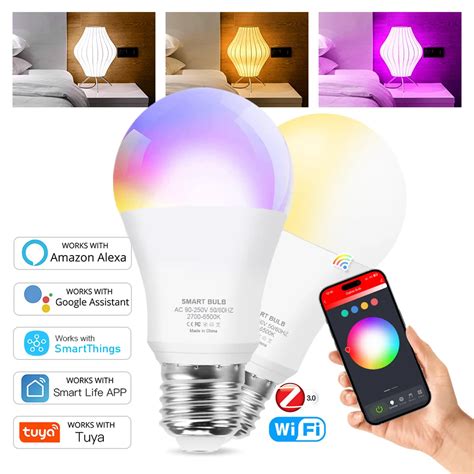 Zigbee L Mpada LED RGB WW CW E27 Wi Fi Tuya Smart Home L Mpada Funciona