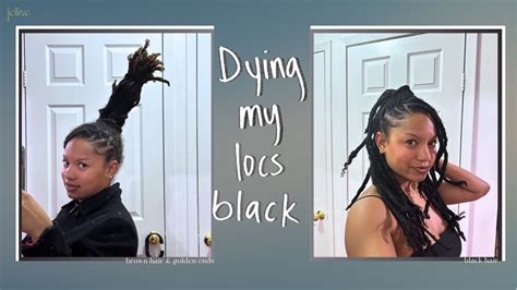 Chaotically Dying My Locs Black Jelise Youtube