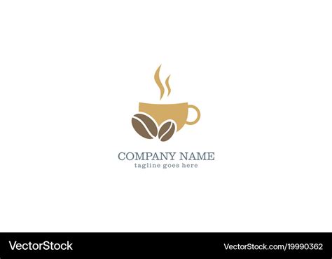 Coffee cup drink company logo Royalty Free Vector Image