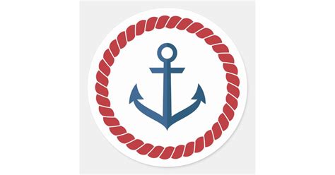 Anchor Classic Round Sticker Zazzle