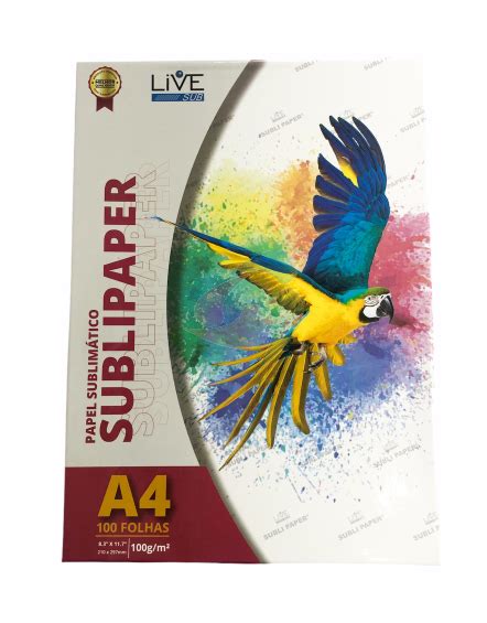 Papel Sublimático A4 Live 100g