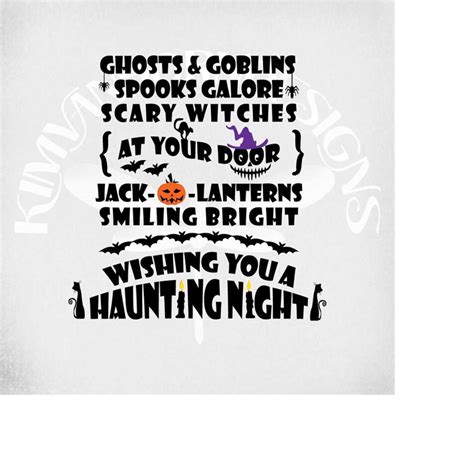 Halloween Svg Ghosts Goblins Svg Door Decor Svg Scary W Inspire