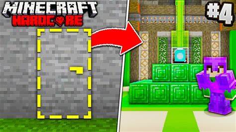 I Built The Best HIDDEN BASE In Hardcore Minecraft Episode 4