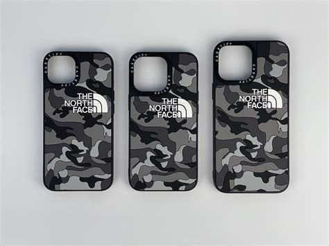 The North Face Casetify Black And Gray Camo Iphone Case Iphone Etsy