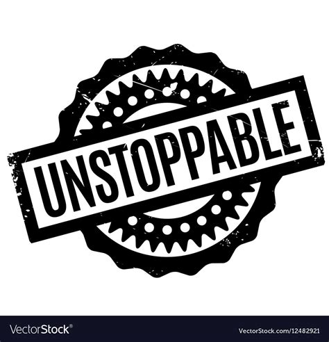 Unstoppable Rubber Stamp Royalty Free Vector Image