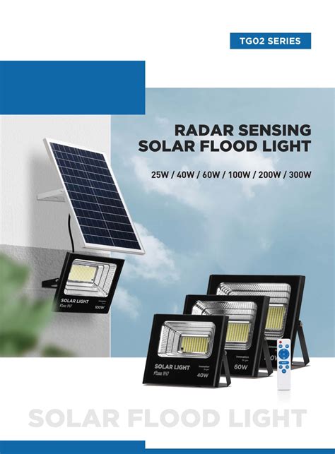 RADAR SENSINGSOLAR FLOOD LIGHT 25W 40W 60W 100W 200W 300W Supply