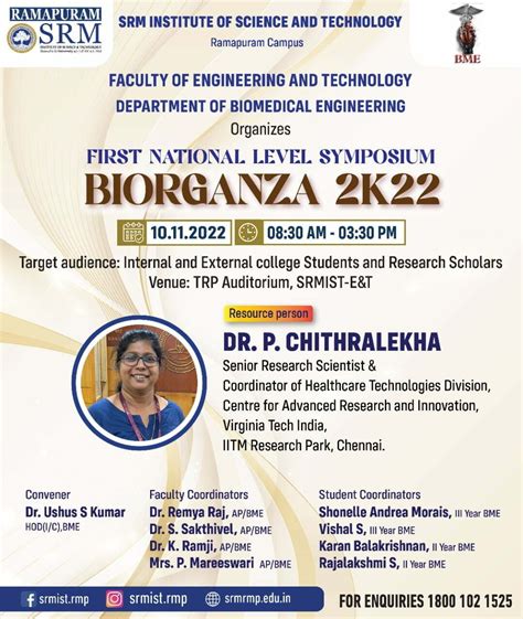 First National Level Technical Symposium Biorganza K Srm Ramapuram