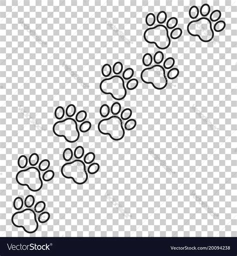 Paw print icon in line style dog or cat pawprint Vector Image