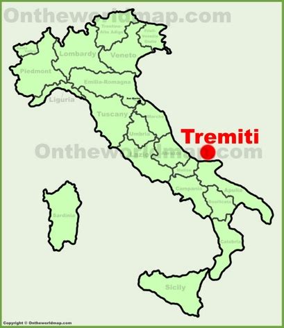 Isole Tremiti Maps | Italy | Maps of Isole Tremiti