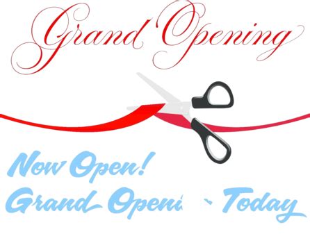 Illustration Of A Ribbon And Scissors Background For The Grand Opening