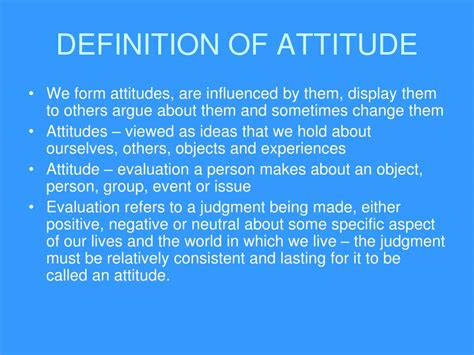 Ppt Attitudes Powerpoint Presentation Free Download Id5203434