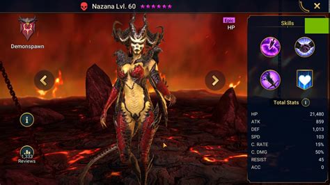 Raid Shadow Legends Hero Showcase Nazana Lv 60 YouTube