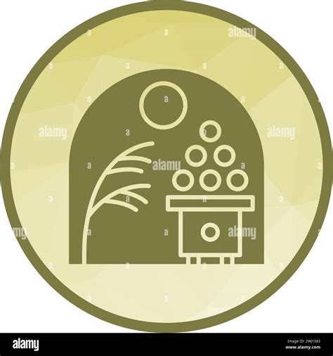 Moon Viewing Ceremony Icon Vector Image Stock Vector Image Art Alamy