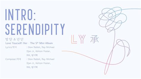 BTS 방탄소년단 Intro Serendipity LYRICS HAN ROM ENG YouTube