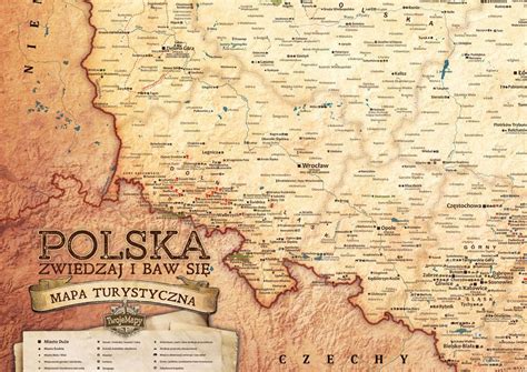 Turystyczna Mapa Polski Plakat Twoje Mapy