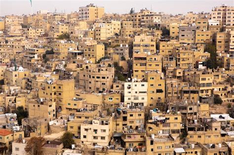 Premium Photo | Aerial view of Amman city the capital of Jordan City ...