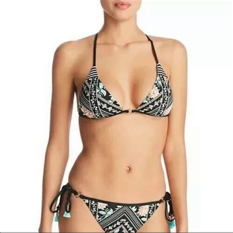 Nanette Lepore Swim Diamond Vines Vixen Triangle Bikini Top Diamond