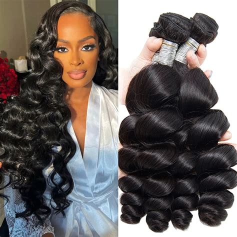 Inch Loose Wave Bundles A Raw Indian Hair Weave Bundles Pcs