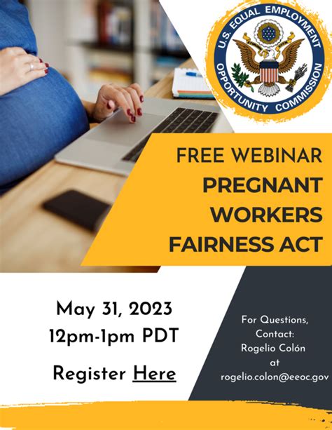 Free Webinar On The Pregnant Workers Fairness Act