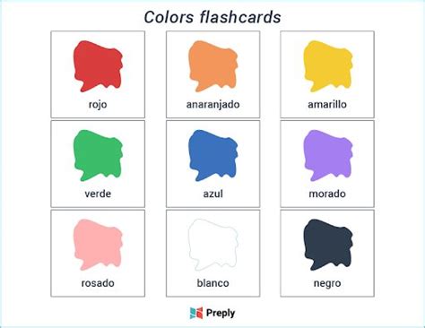 Spanish Flashcards Free Printable Templates