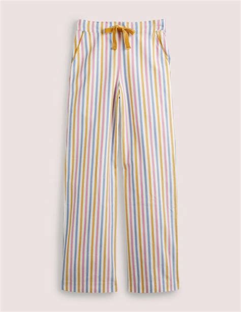 Candy Stripe Pajama Bottoms Riviera Blue Stripe Boden Us