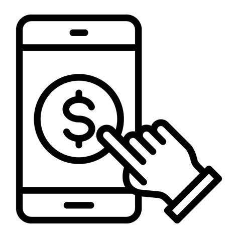 Mobile Pay Line Icon Design 44052838 Vector Art at Vecteezy