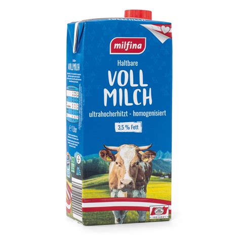 Roksh Haltbare Milch Sahne Co Milfina Haltbare Vollmilch Fett