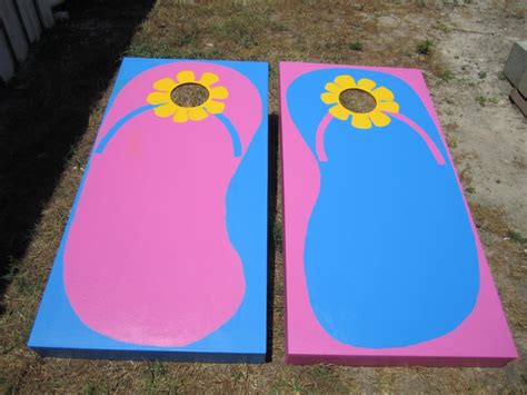 Corn Hole Boards My Husband And I Painted For Our Beach House