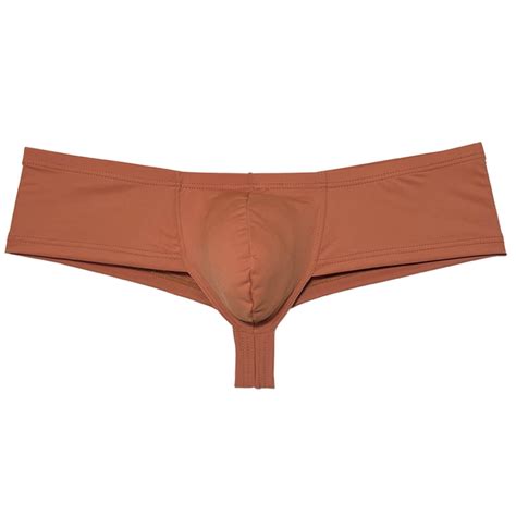 Botmois Men S Solid Boxer Briefs Microhalf Hip Bottom Briefs Spandex Cheeky Pouch Bikini Tangas