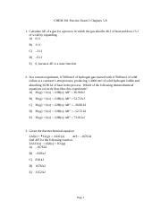 Chemistry Practice Exam Thermochemistry Questions Course Hero