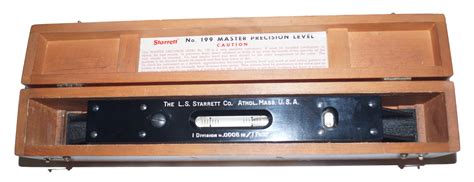 Starrett Master Precision Level 199 With Case ToolingCrib