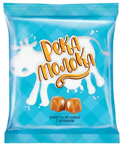 Конфеты Kdv Река молока желейные с начинкой, 500г - купить с доставкой ...