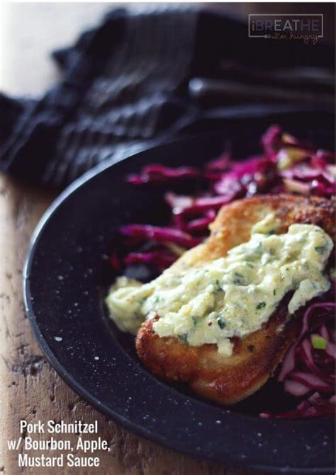 Low Carb Pork Schnitzel With Bourbon Apple Mustard Sauce