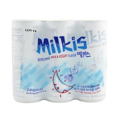 Lotte Milkis Soft Drink Original Milk Yogurt Flavor Refresh 250ml X 6