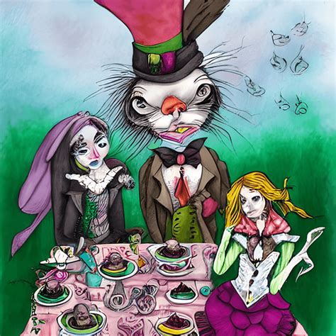 Alice In Wonderland Tea Party Graphic Creative Fabrica