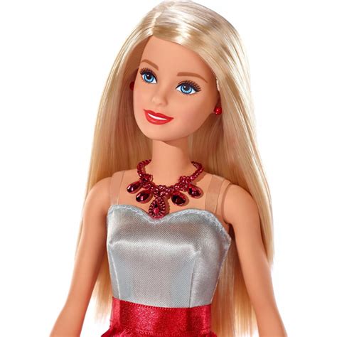 Holiday Barbie® Doll In Snowflake Dress Blonde Fdr53 Barbiepedia