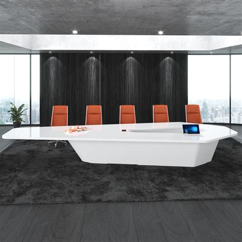 Corian Solid Surface Table Top Modern White Conference Table Meeting Table