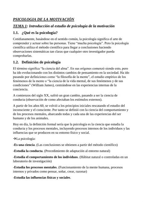 Pdf Psicologia De La Motivaci N Tema Introducci N Al Pdf