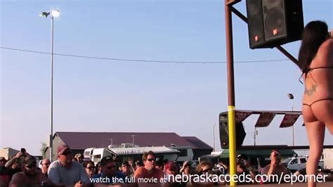 Interesting Amateur Pole Stripping Contest At A Iowa Biker Rally