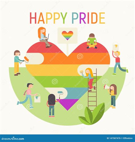 Lgbt People Community Poster Stock Vector Illustration Of March